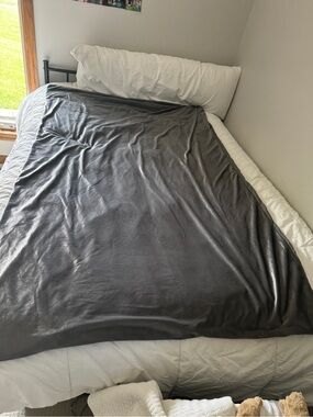 Charcoal Grey Minky/Velvet Weighted Blanket Duvet Cover - 48" x 72"